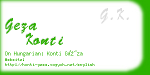 geza konti business card